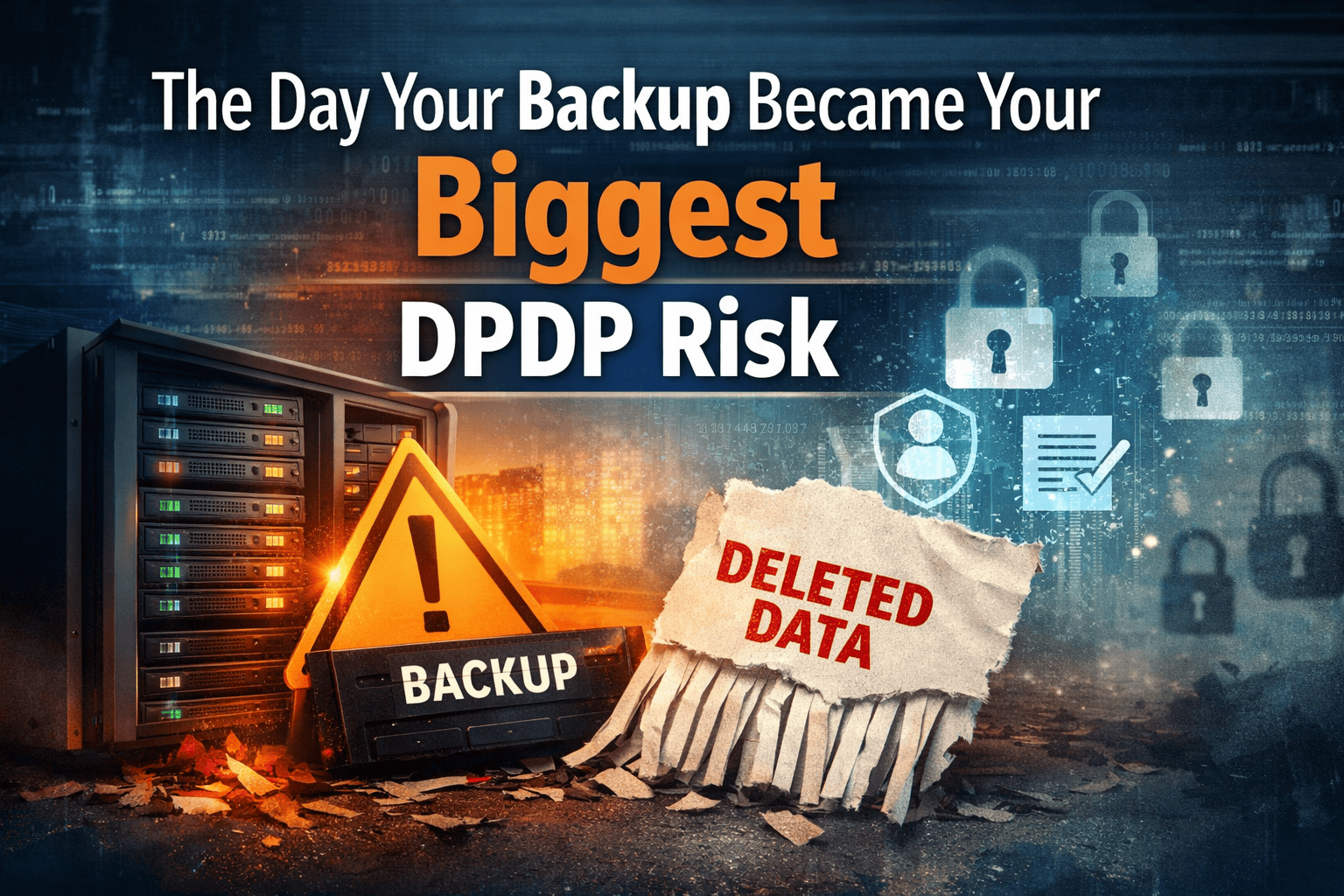 Backup data DPDP risk showing deleted data still stored in backup systems and hidden compliance exposure